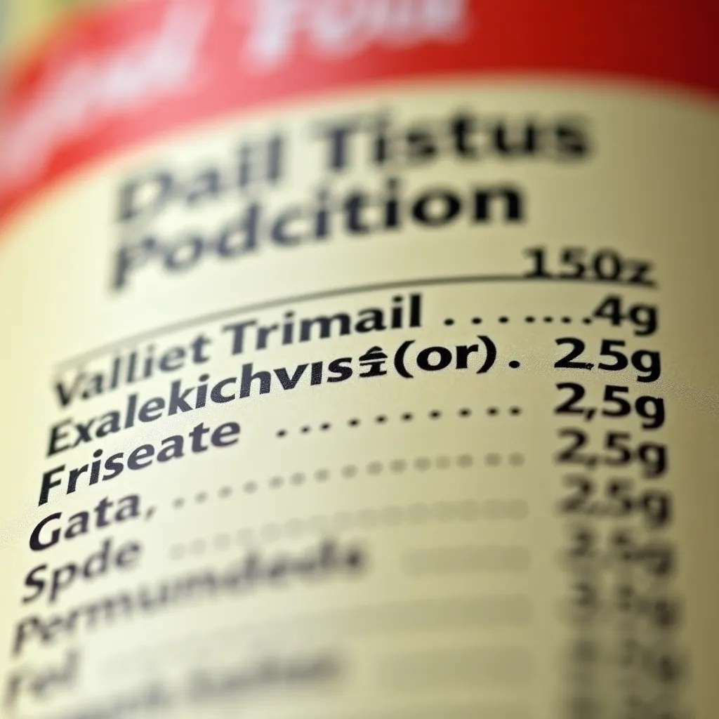 Étiquettes nutritionnelles